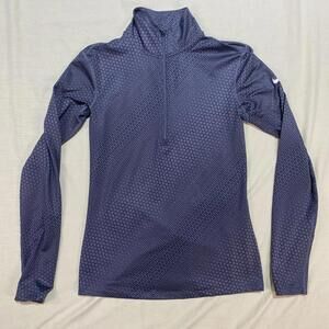 Nike Women’s Large Dri Fit Medium Weight 1/4 Zip Pullover Top Long Sleeve Gray